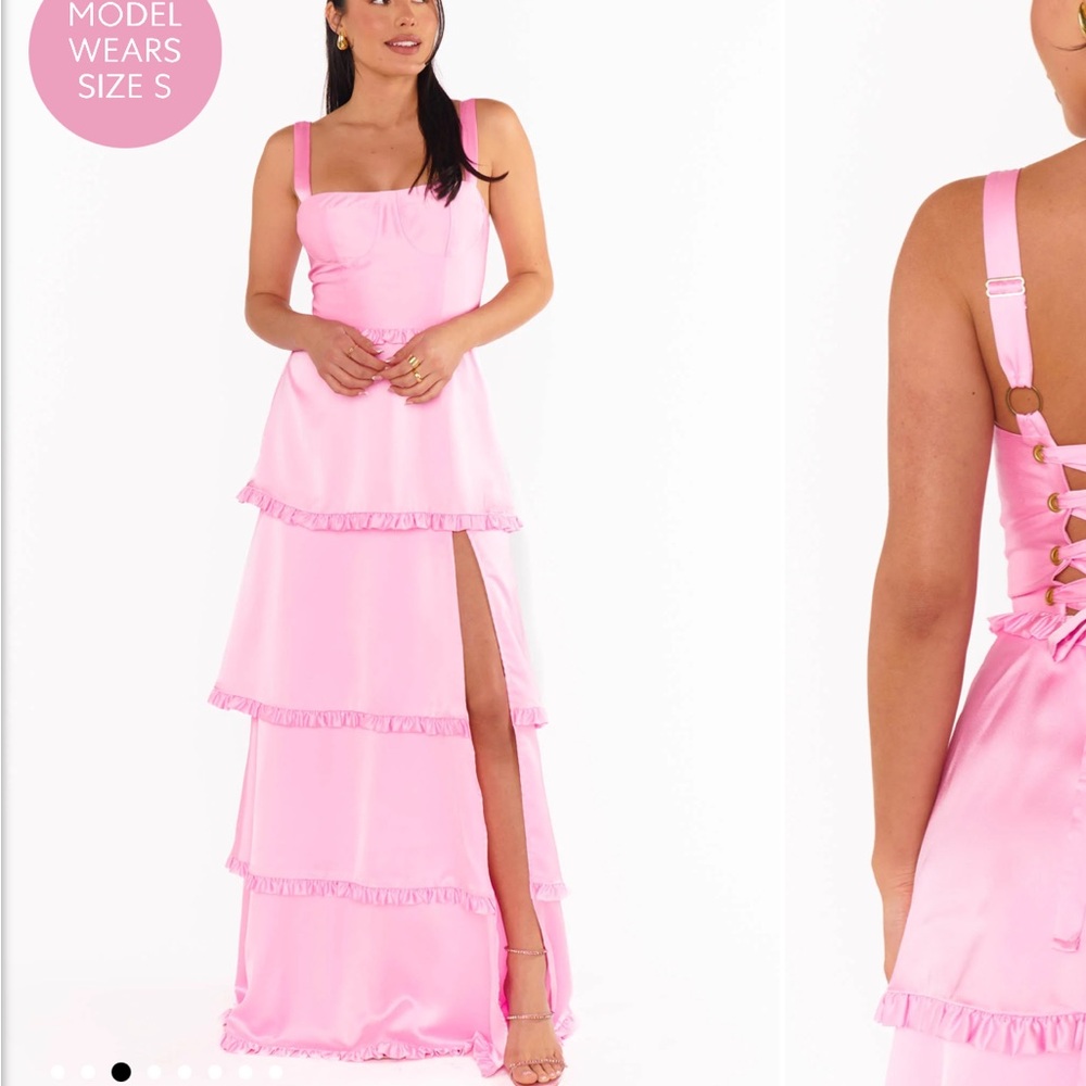 Show Me Your Mumu Pink Corset Maxi Dress